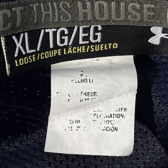 Under Armour Track Jacket Men’s XL Essential Woven Windbreaker Mesh Lined Blue - Picture 14 of 15